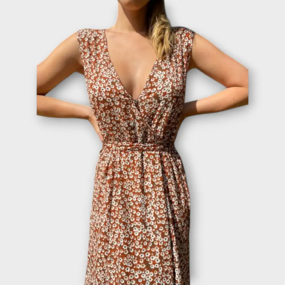 Floral Sleeveless Boho Maxi Dress
