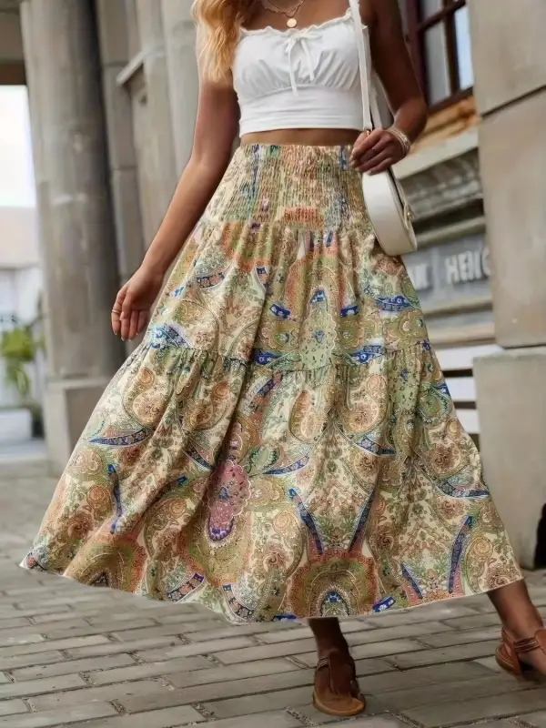 Lightweight Gentle Smocked Skirt
