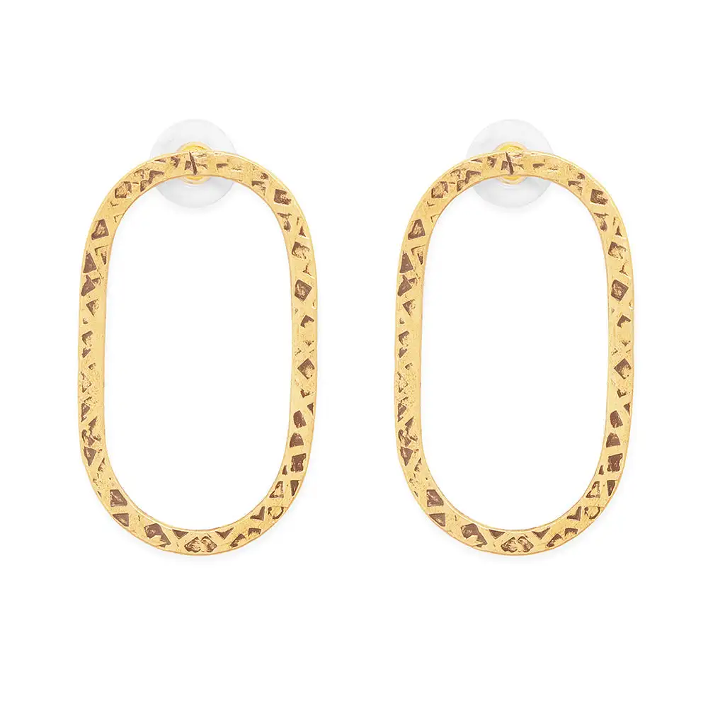 Framed Openwork Artful Statement Earrings