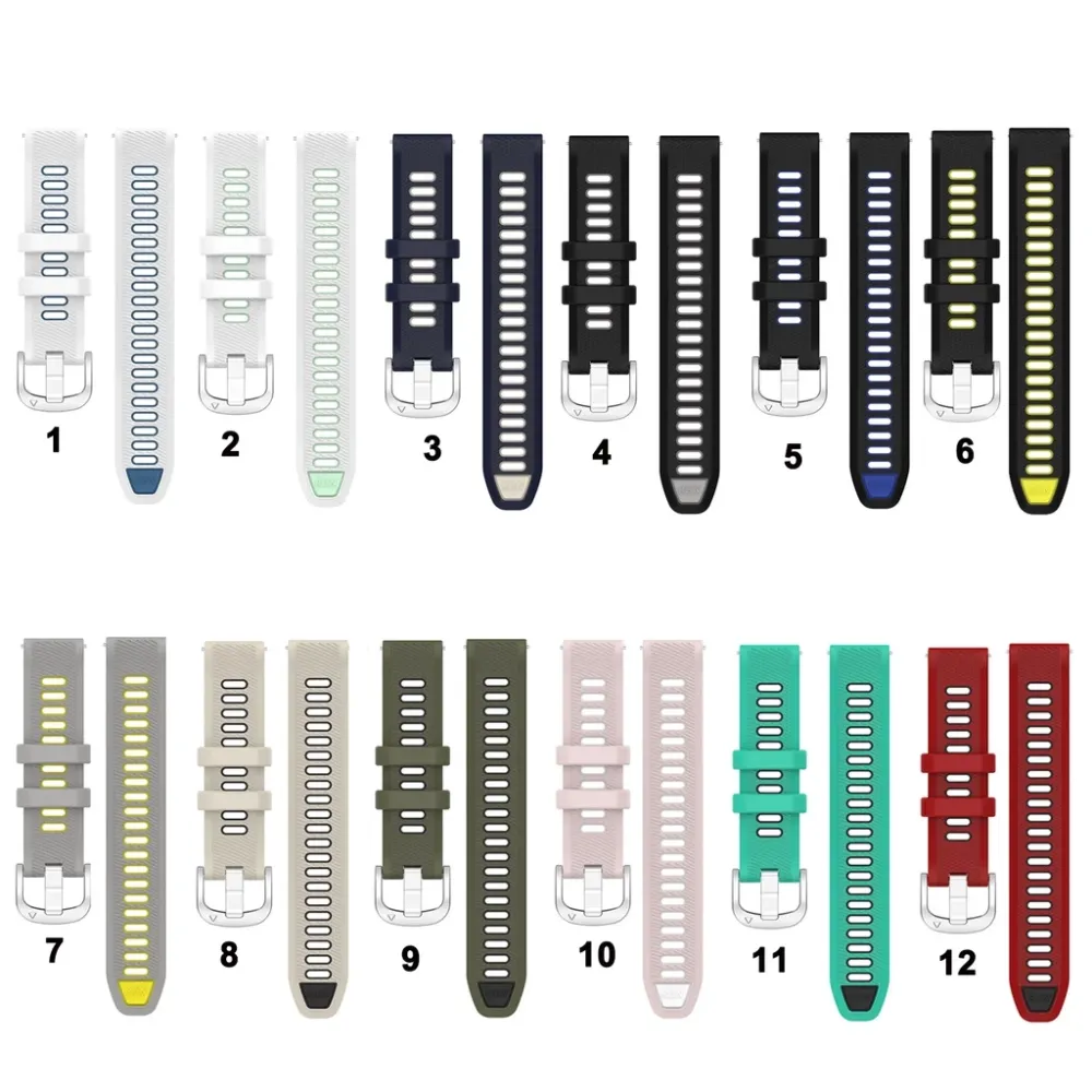 Silicone Sport Watch Strap Replacement Band – Adjustable Breathable Wristband