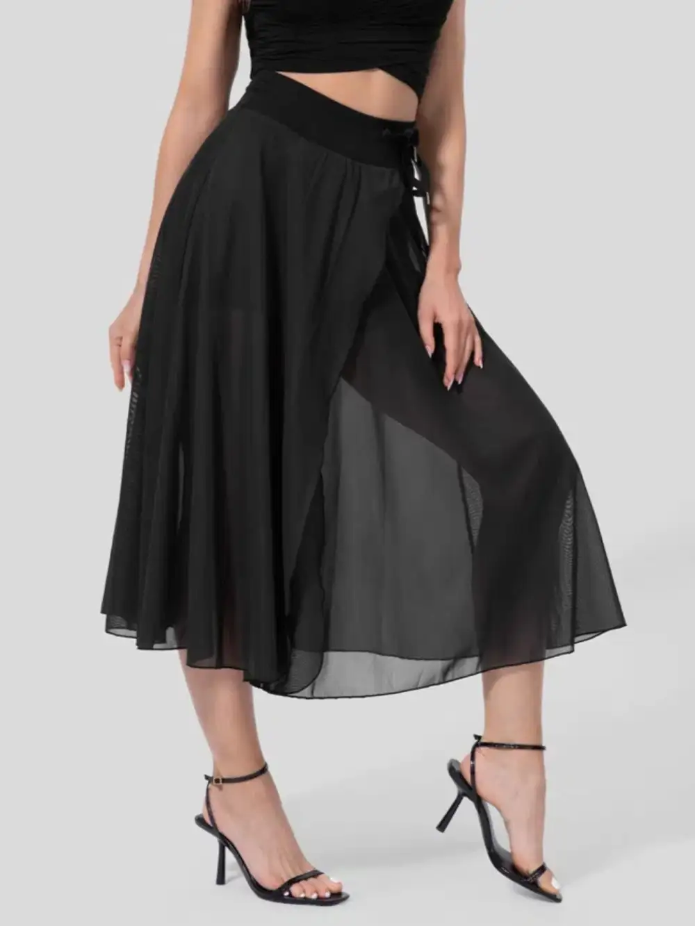 Subtle Drawstring Pocket Detail Skirt
