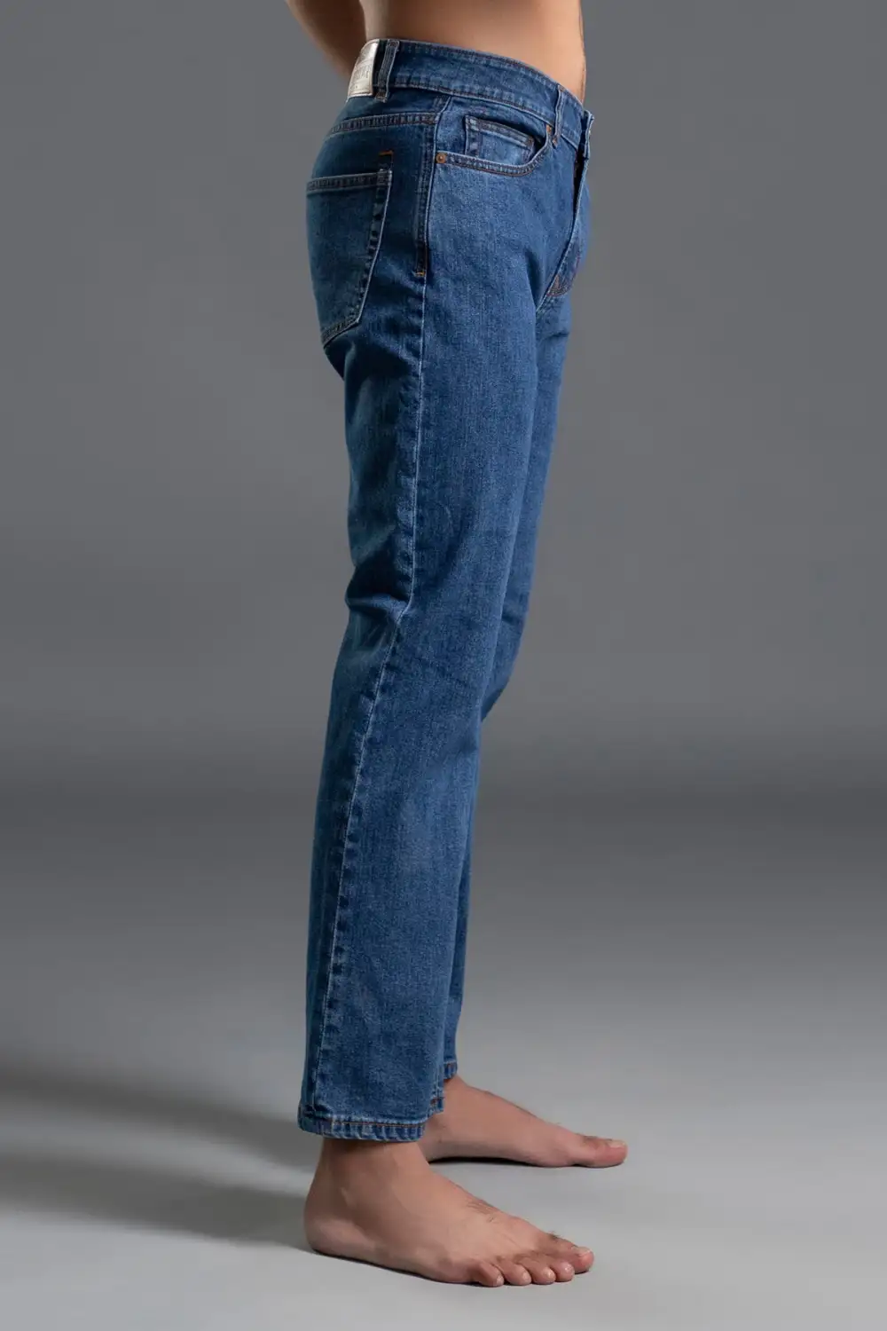 Structured Straight-Leg Jeans