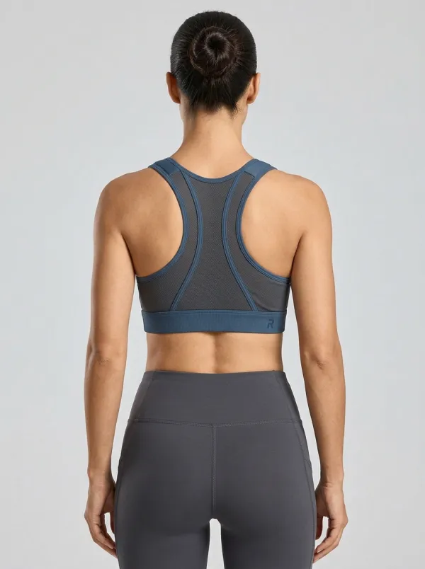 Classic Mesh Ribbed Profile Women's Sports Bra