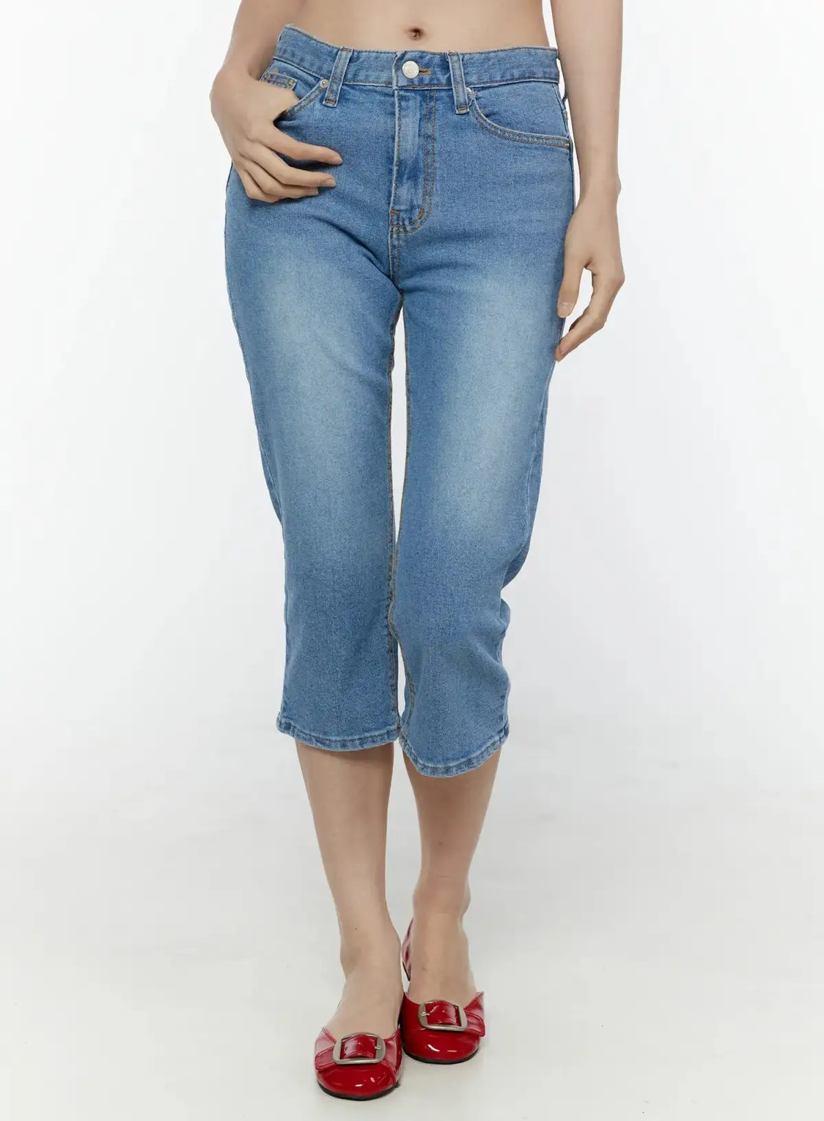 Capri Denim Shorts