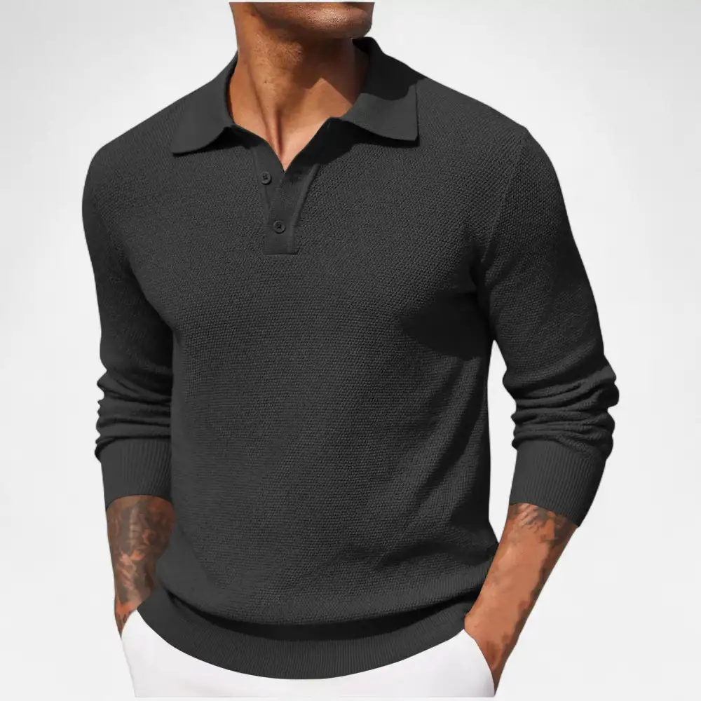 Cotton Classic Long Sleeve Polo Shirt