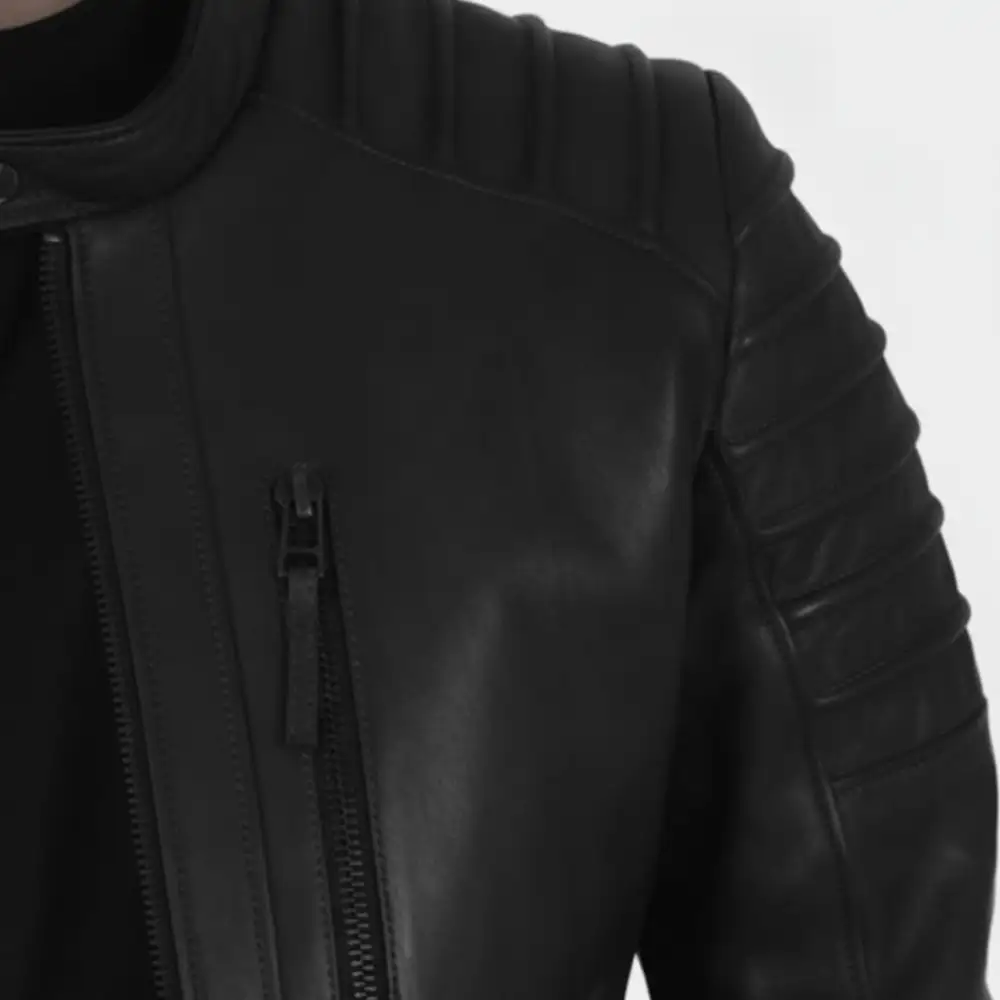 Classic Lambskin Biker Motorcycle Quilted Jacket