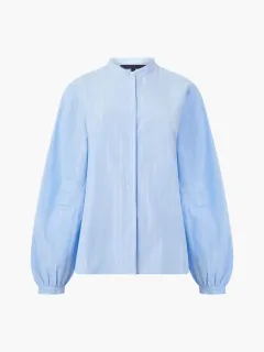Classic Modern Striped Stand Collar Shirt
