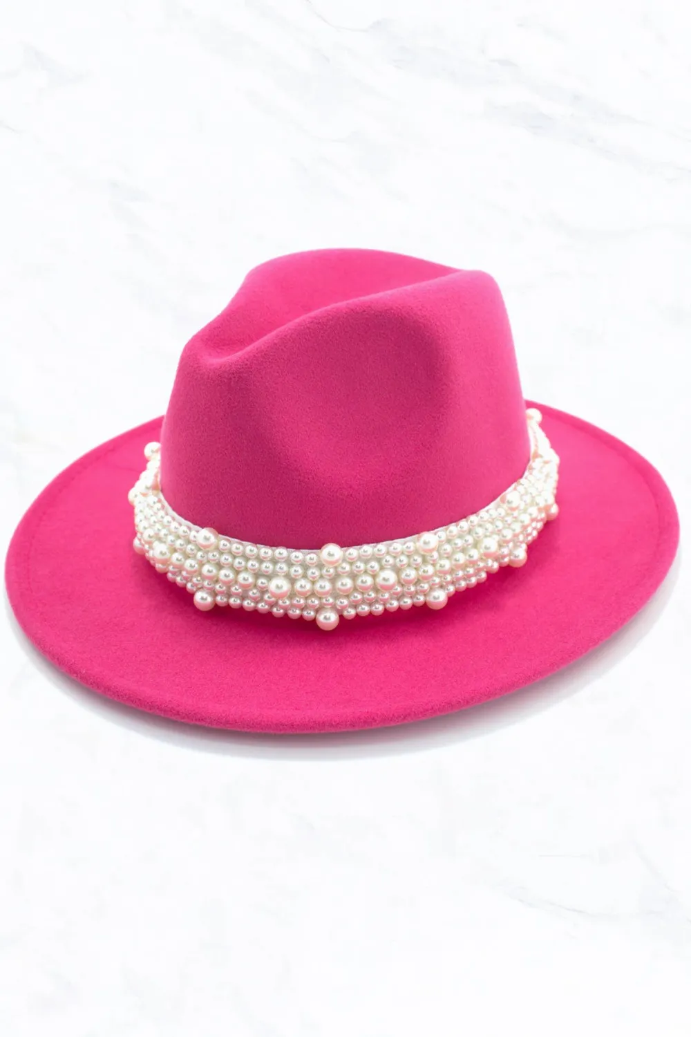 New Style Fashion Fedora Jazz Hat with Wide Pearl Belt