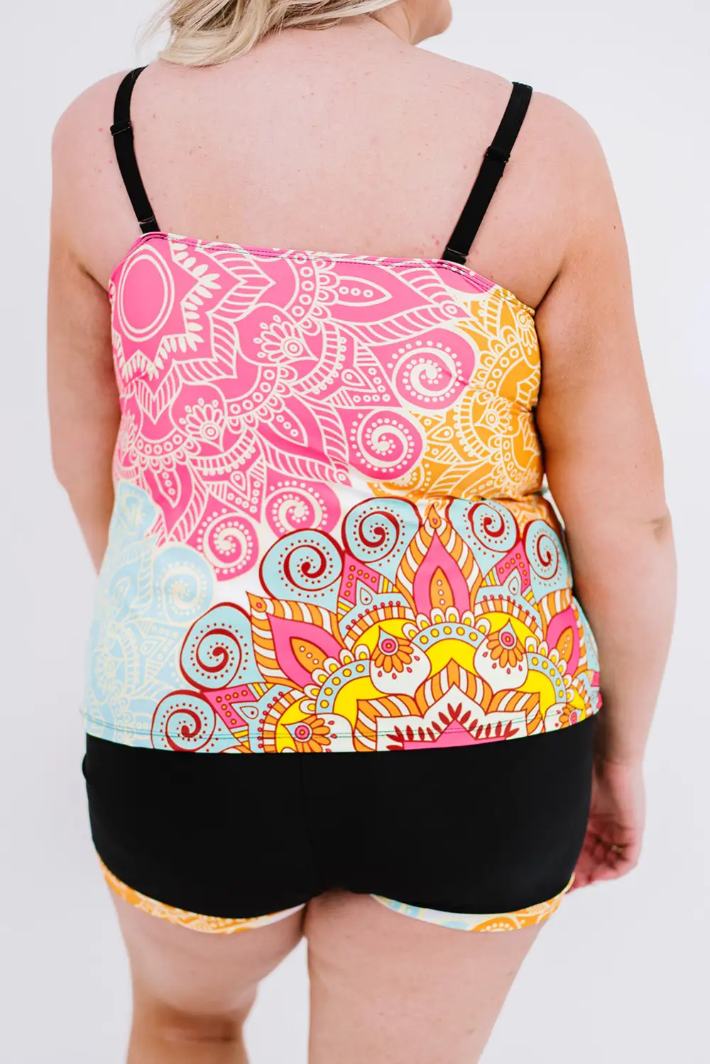 Swimwear Mandala Print Plus Tankini Set