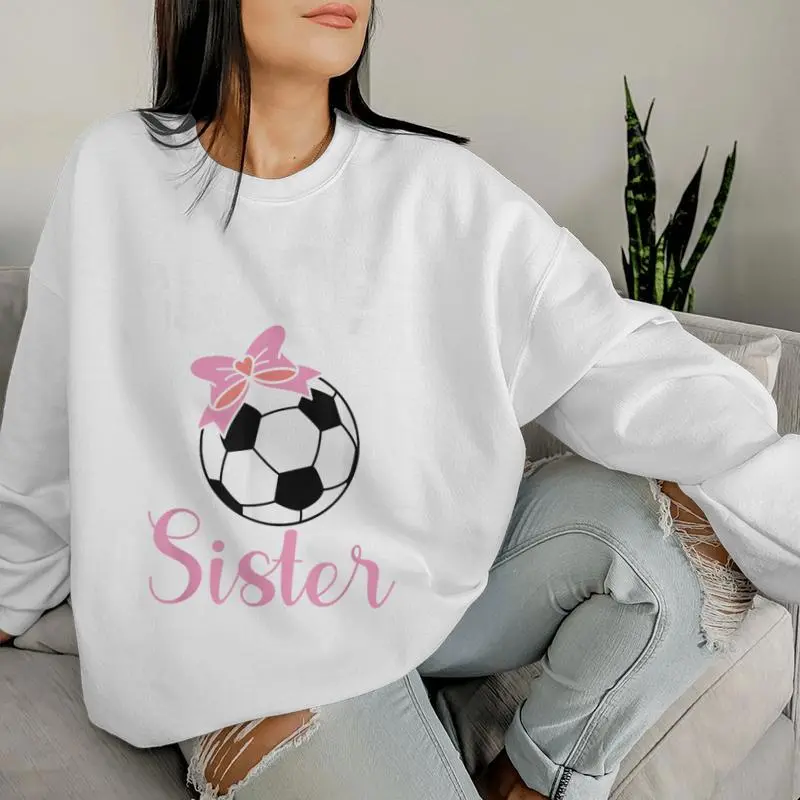 Soccer Sister Cute Bow Soccer Ball Women Sweatshirt