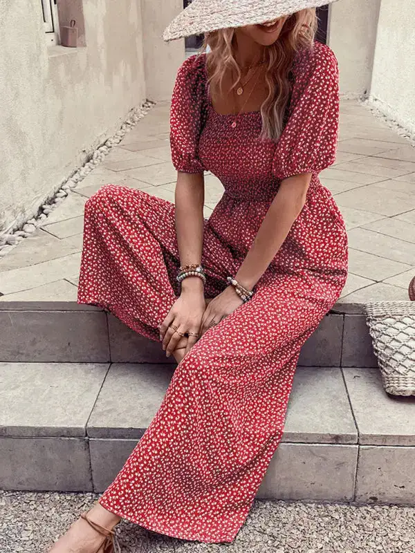 Tailored Everyday Printed Soft Jumpsuit