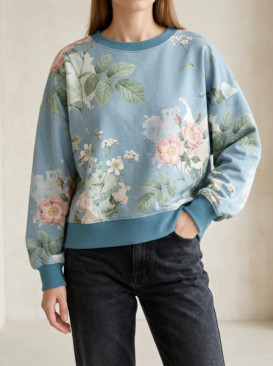 Easygoing Crewneck Relaxed Pullover