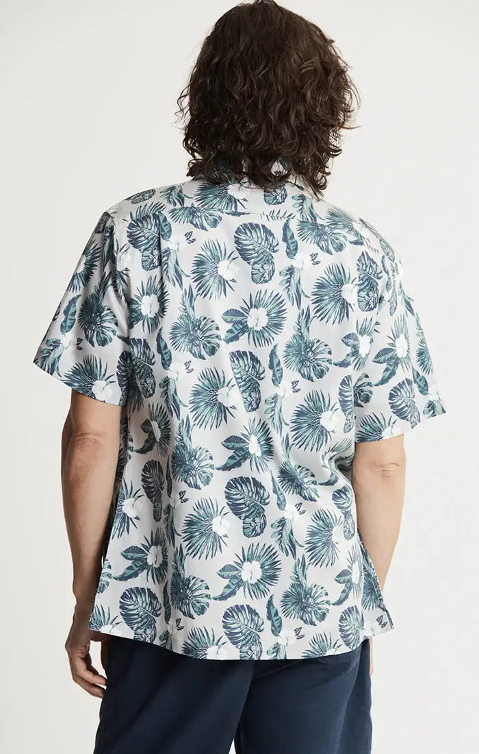 Lyocell Twill Short Sleeve Camp Shirt