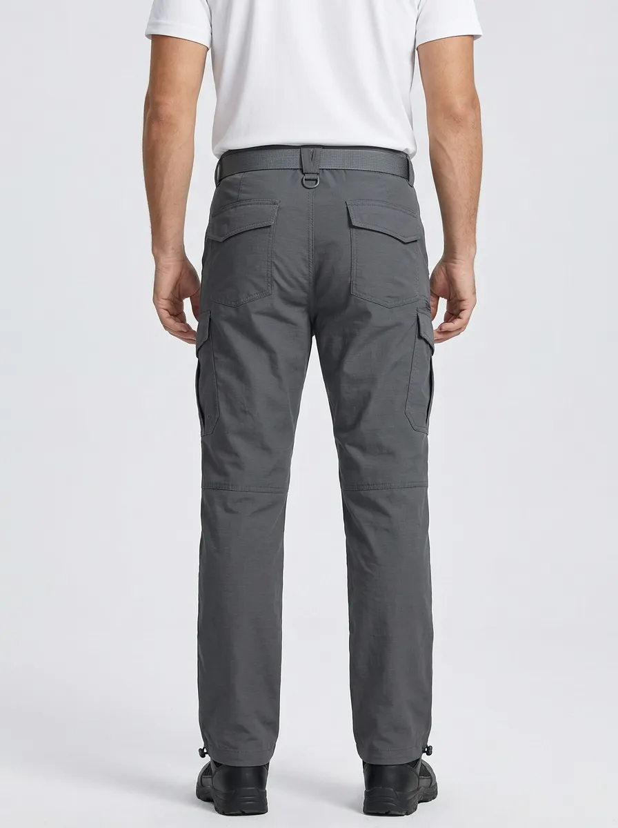 Men's Charcoal Grey Utility Cargo Cargo Pants