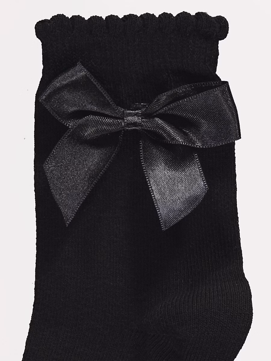 Black Bow Cotton Rich Ankle Socks 3 Pack detail 1