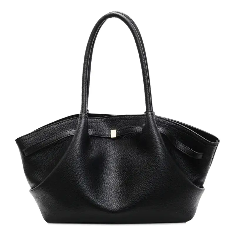 Elegant Carry: Genuine Leather Large-Capacity Tote Bag