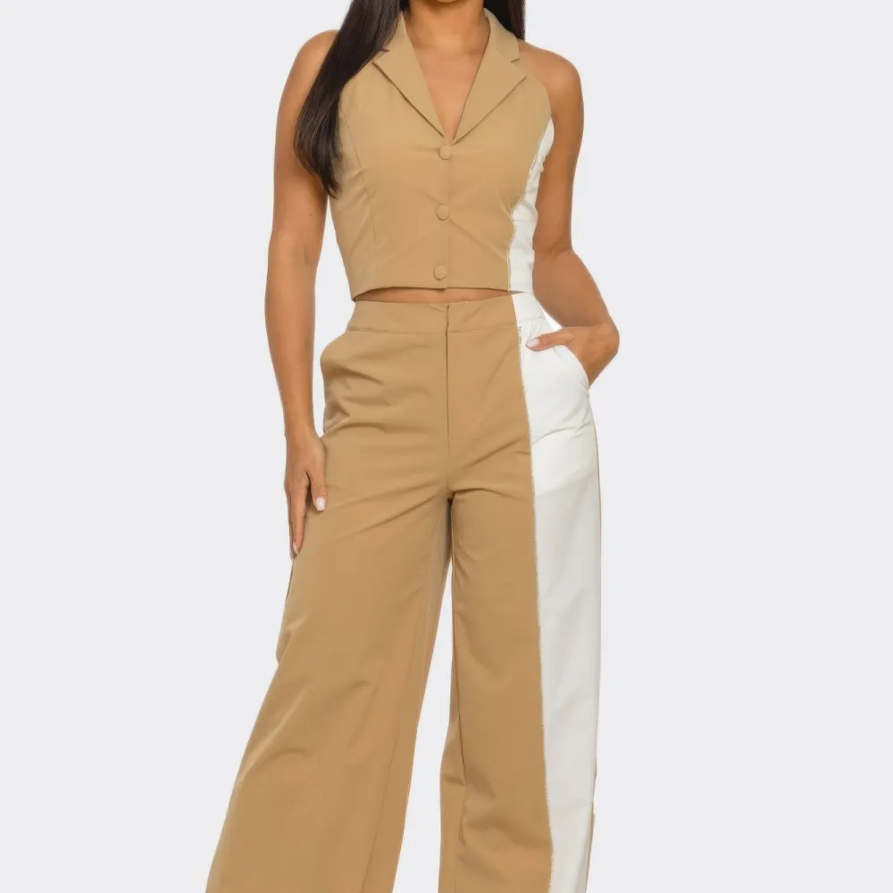 Two Piece Color Block Set