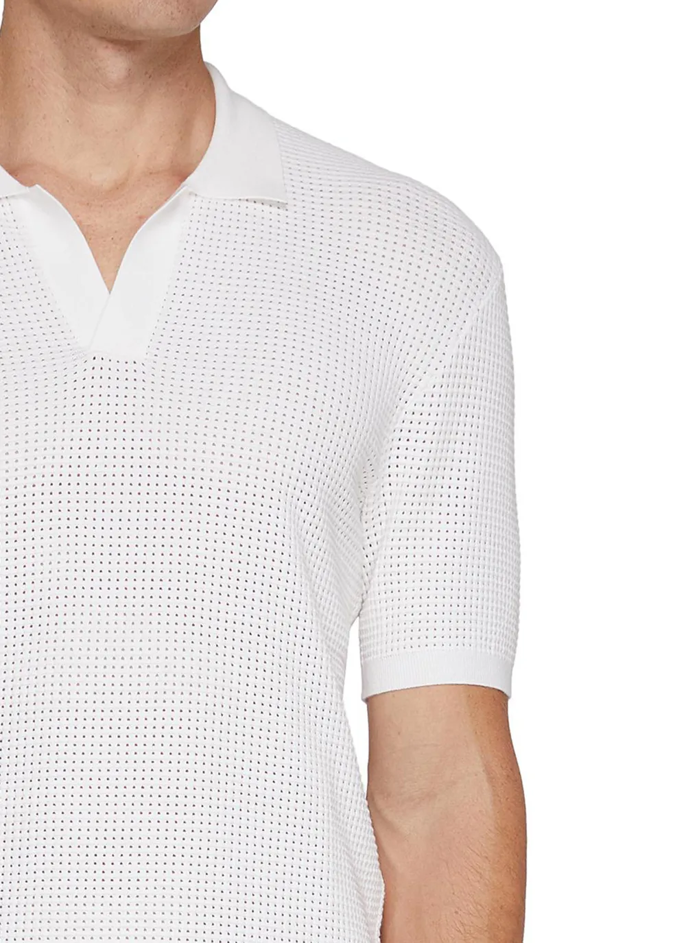 Daily Soft And Comfortable White Polo Shirt