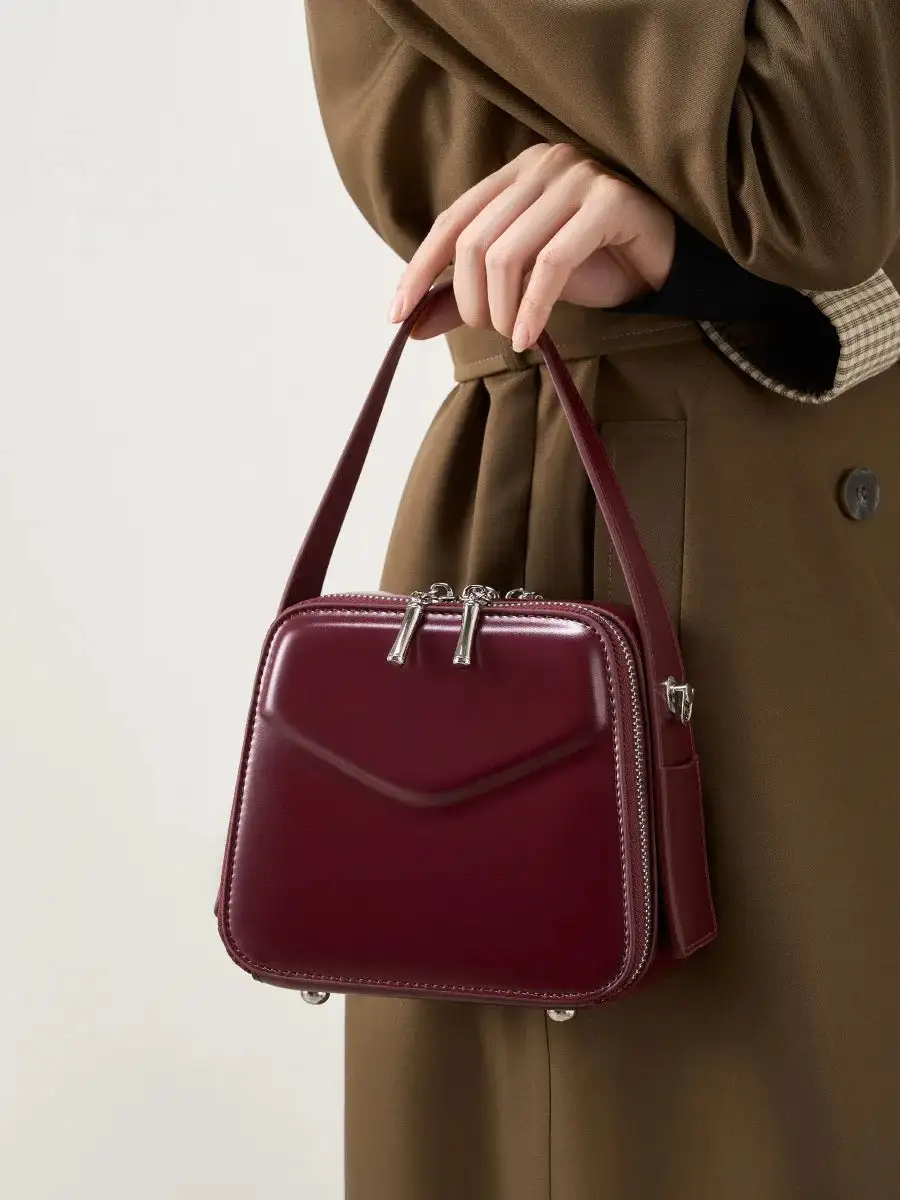 Fashion-Forward Genuine Leather Satchel Soft