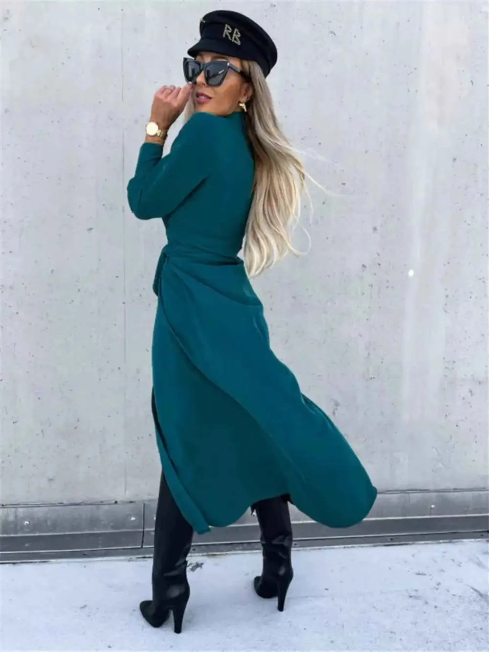 Plus Size Button Front Shirt Dress