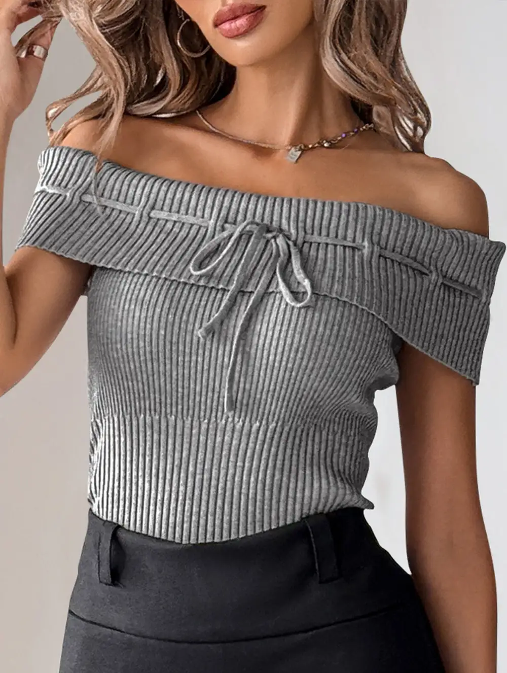 Knit Top Bow Tie Design