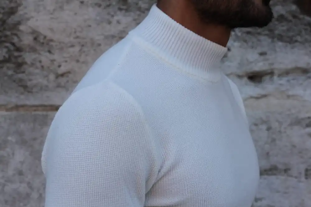 Refined Slim Fit Knit Cotton Turtleneck Sweater