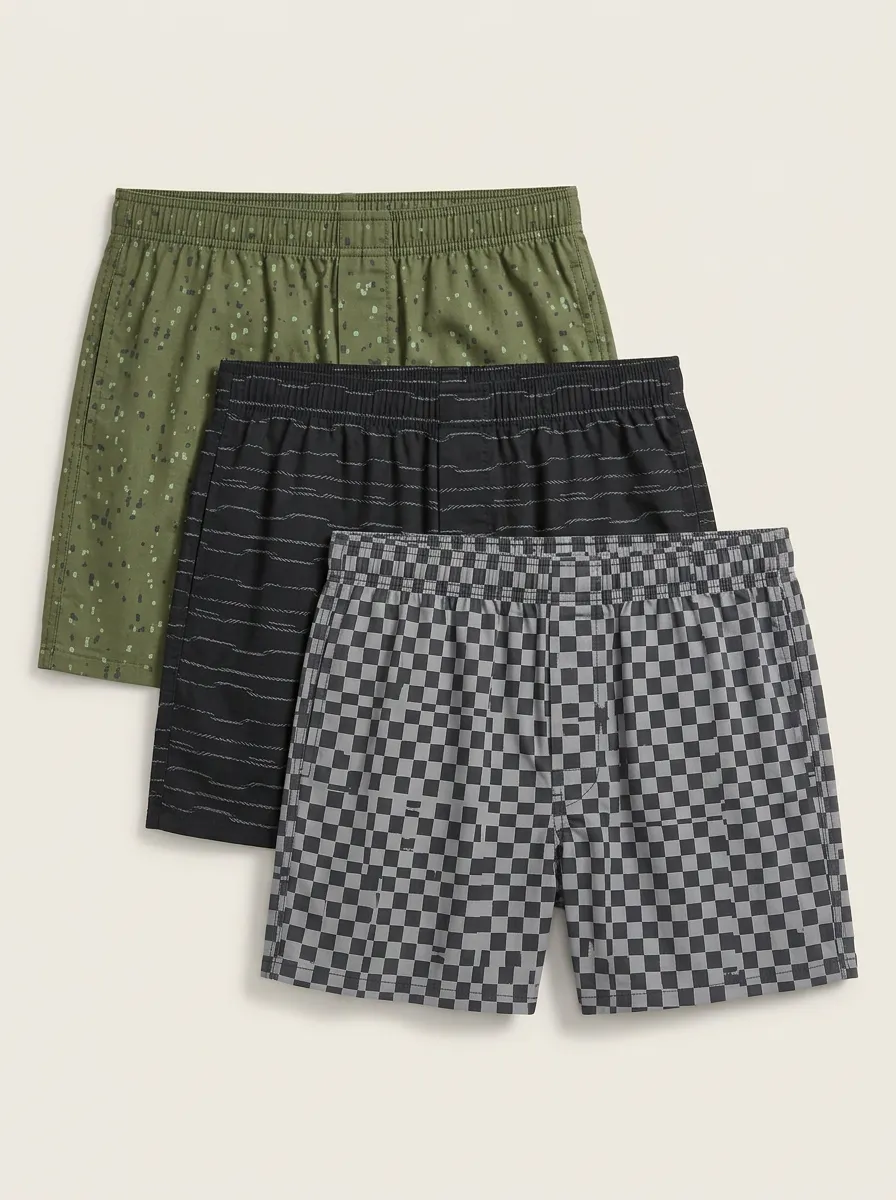 Patterned Geometric Boxer Set