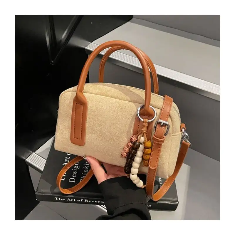 Casual Vintage Crossbody Satchel with Charm