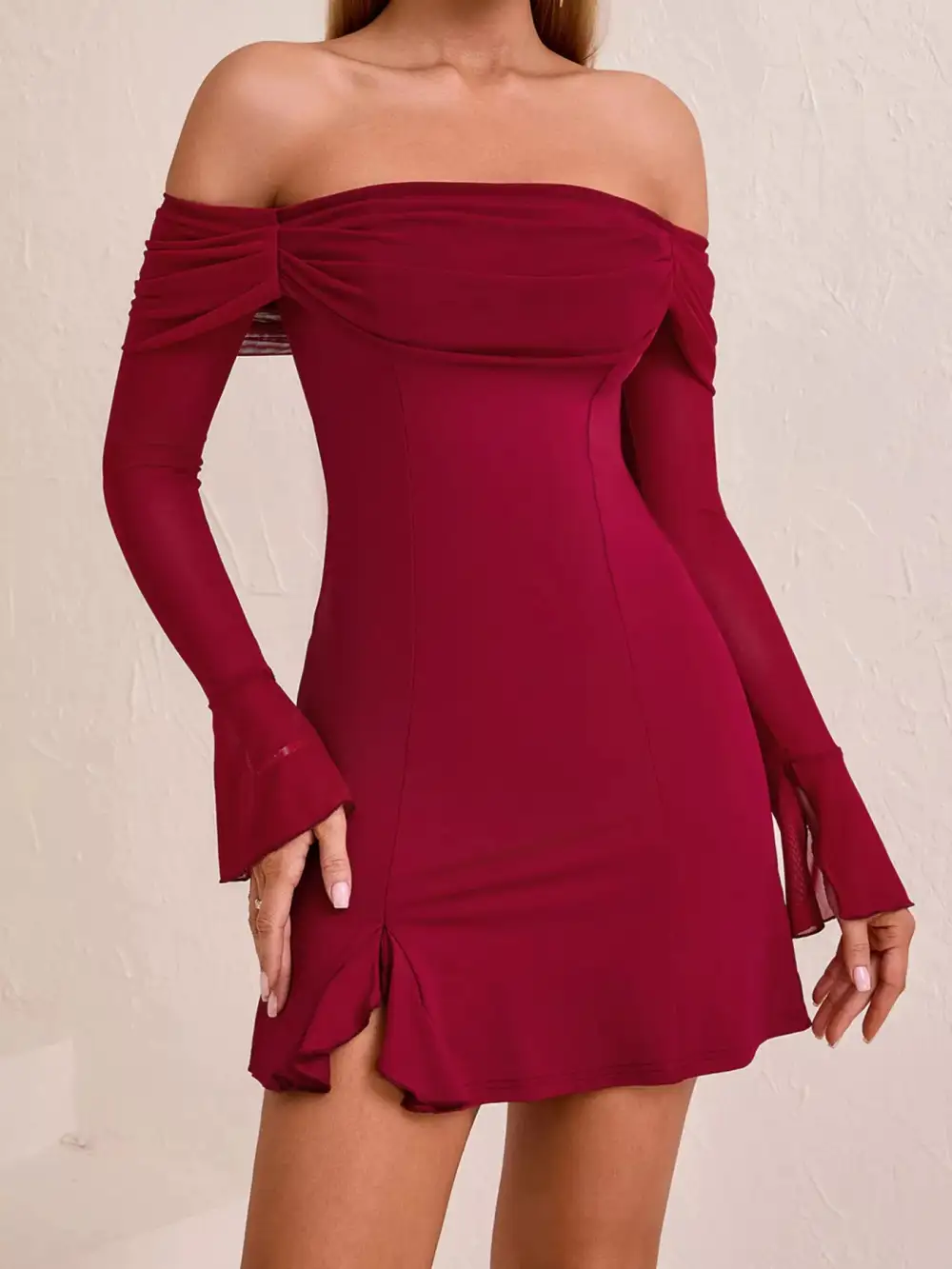 Lightweight Feel Long Sleeve Mini Dress