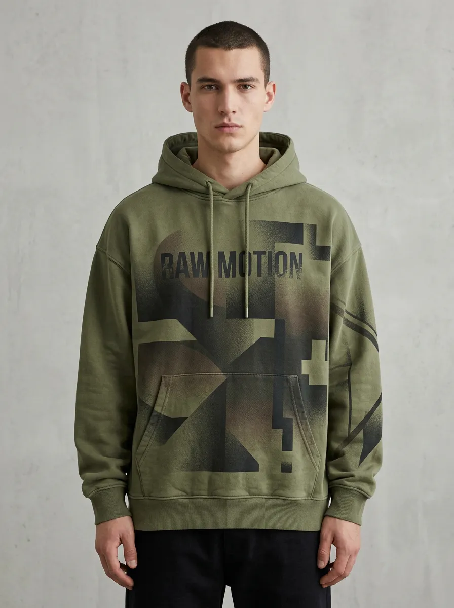 Modern Geometric Men's Graphic Hoodie