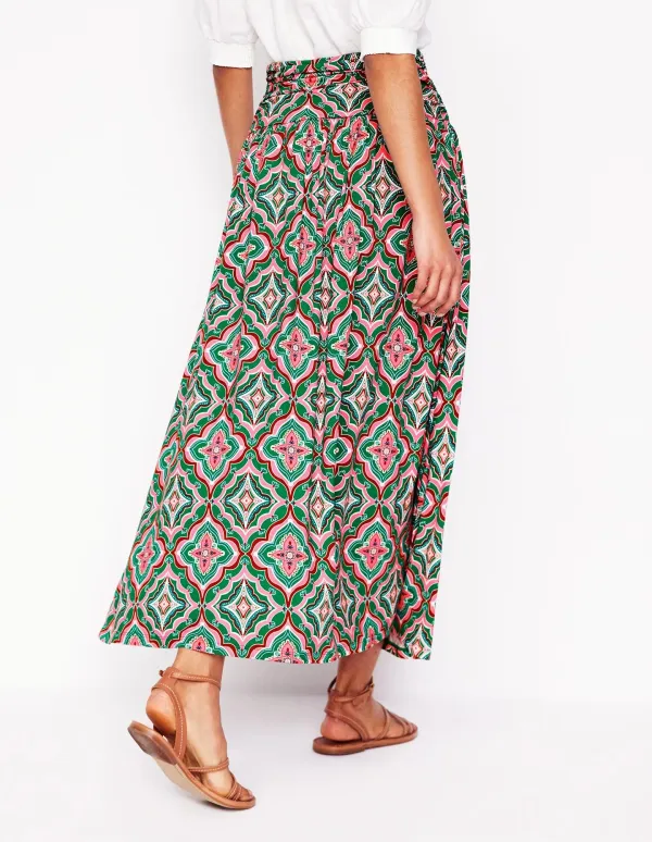 Rich Emerald Jersey Skirt