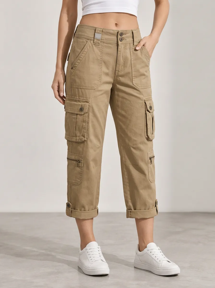 Women's Multi-Pocket Utility Outdoor Ready Capri Pants