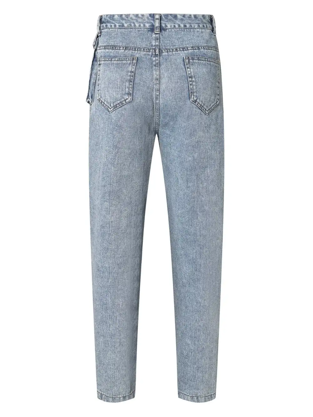 Relaxed High Waist Straight Leg Denim Jeans