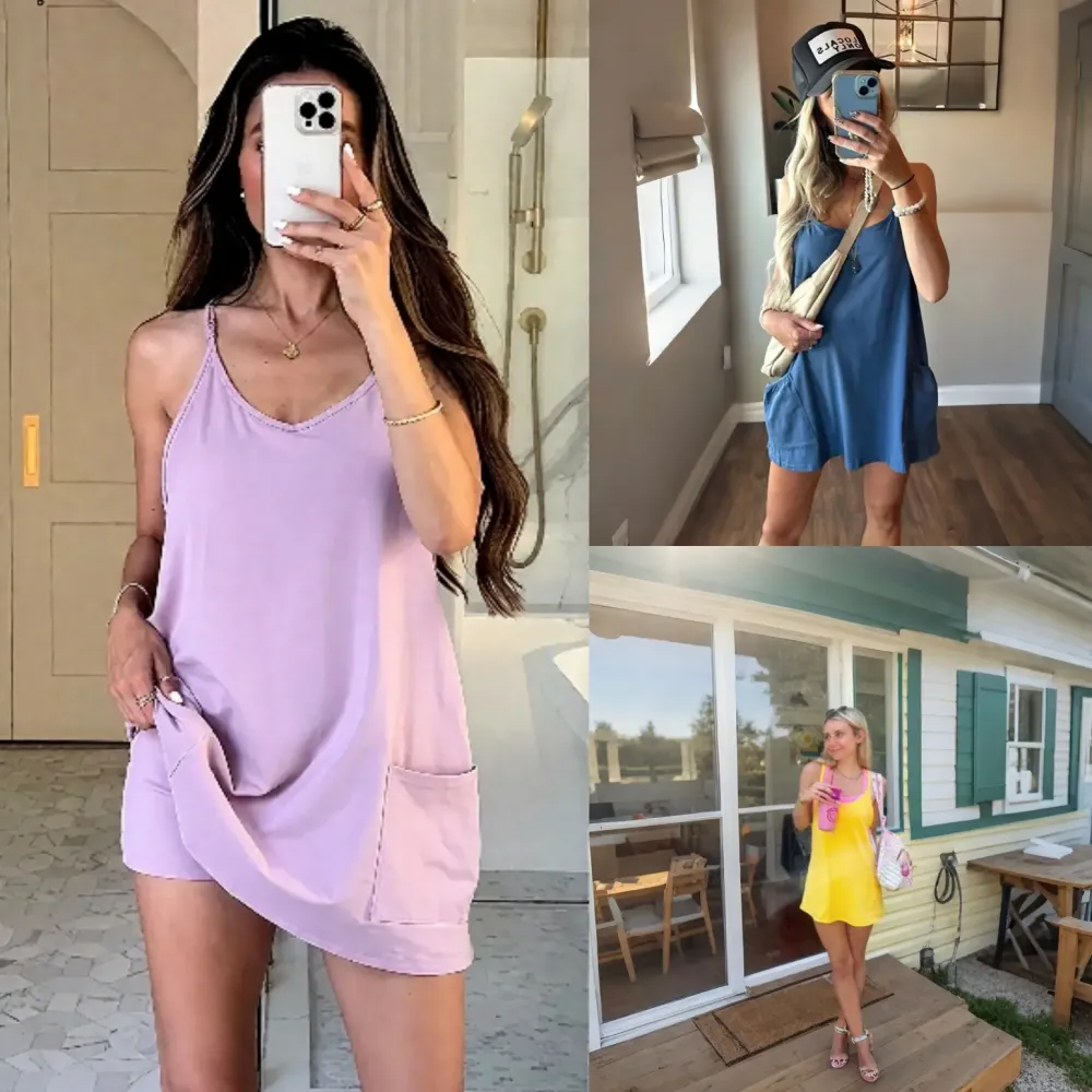 Special Sale❤️Womens Summer Sleeveless Mini Dress V Neck Spaghetti