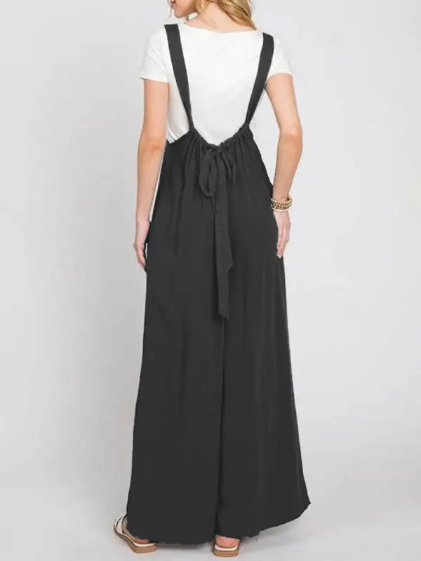 Jumpsuit Clean All Match Lace Up Pants