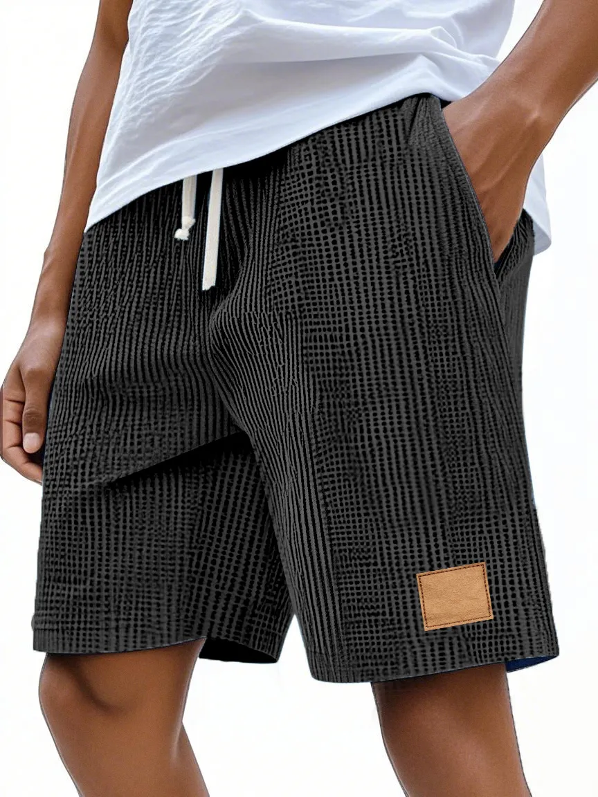 Textured Knit Relaxed Shorts