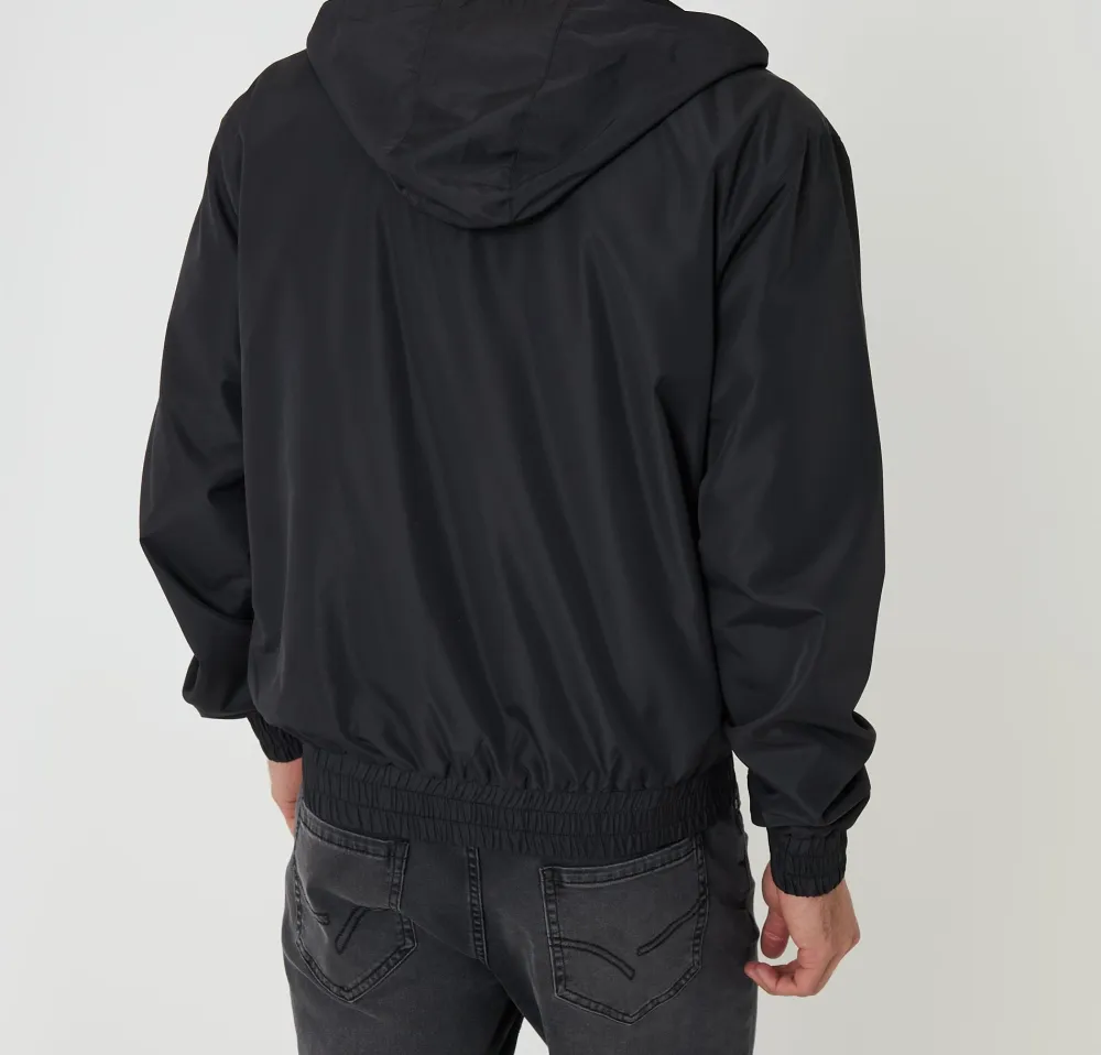 Men's Black Lightweight Hooded Jacket