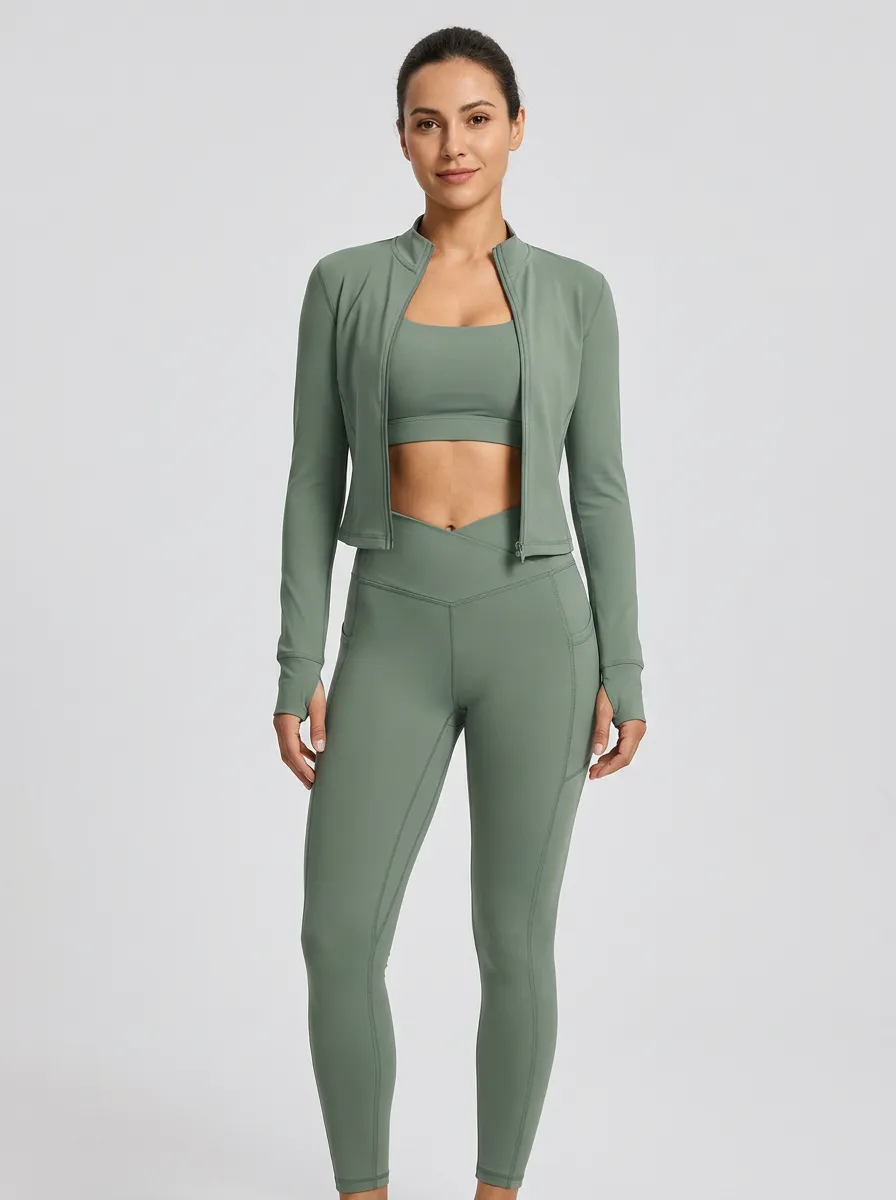 Streetwear Finish Women's Three Piece Activewear Set