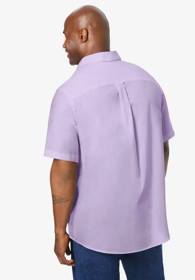 Wrinkle-Free Short-Sleeve Oxford Dress Shirt