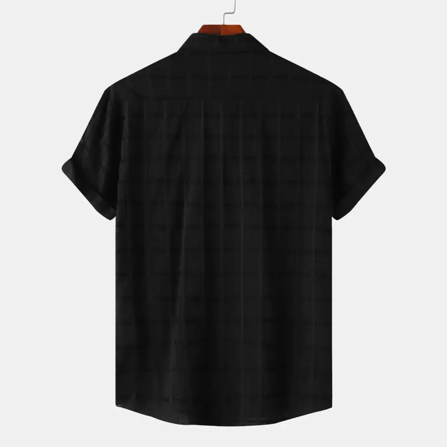 Versatile Men's Casual Short Sleeve Button Down Shirt