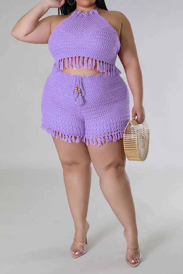 Tassel Halter Pant Set