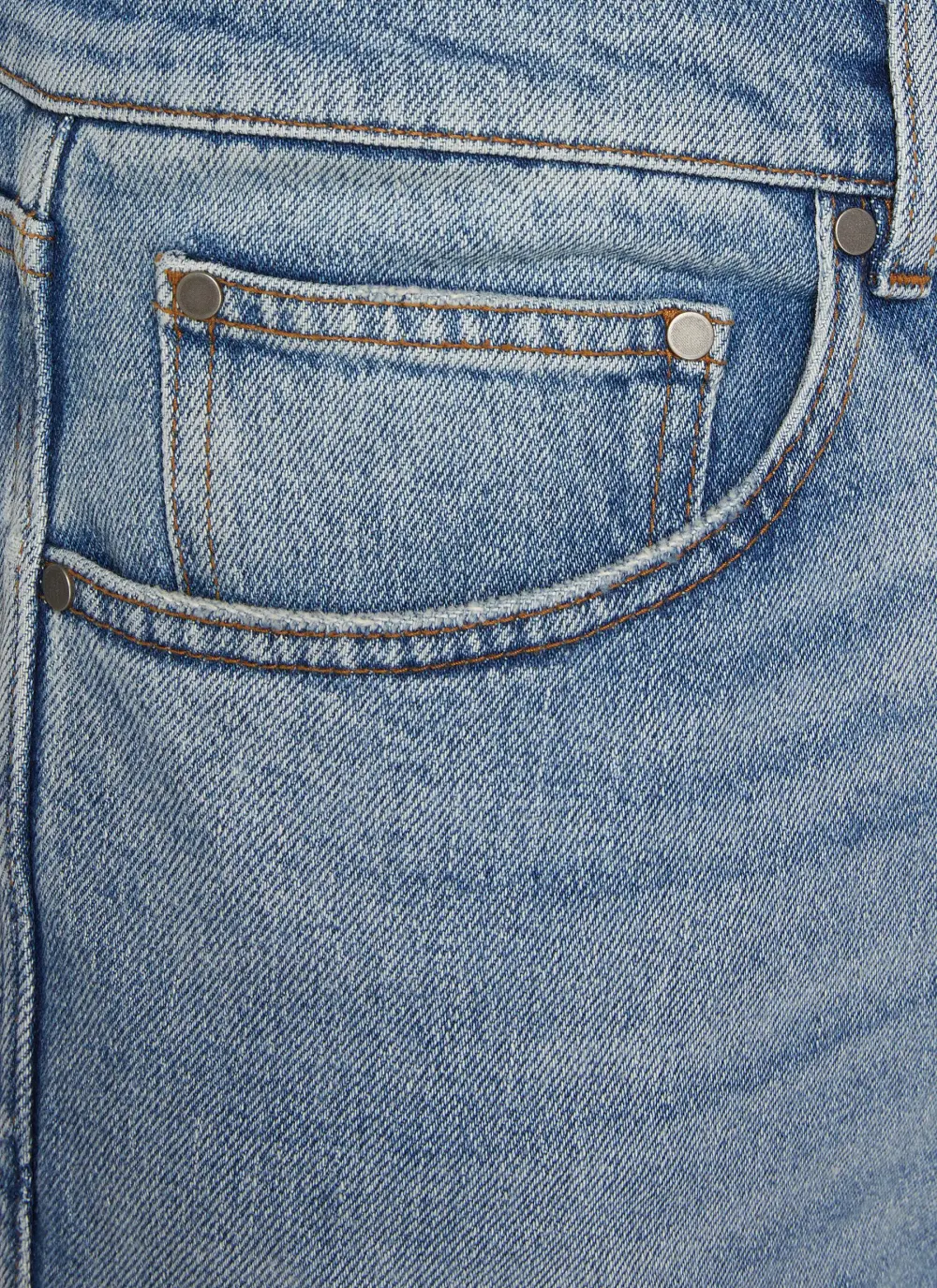 Simple Straight-Cut Comfort Denim Blue Jeans