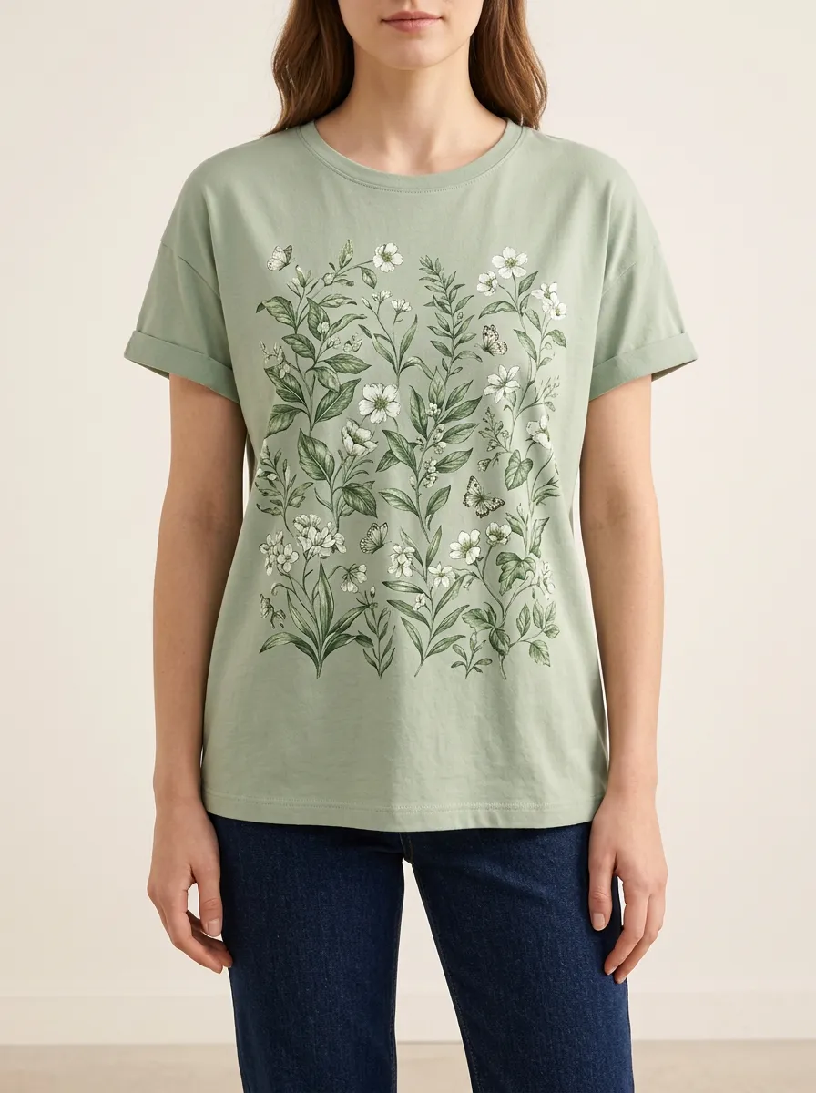 Floral Botanical Weekend T Shirt