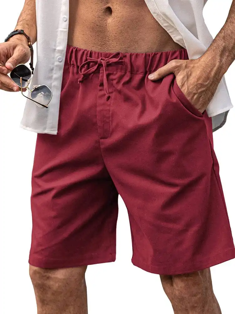Pull On Linen Shorts