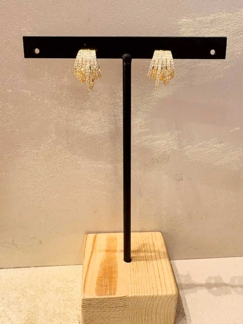 Hoop Earrings With Multiple Hoop Rhinestone