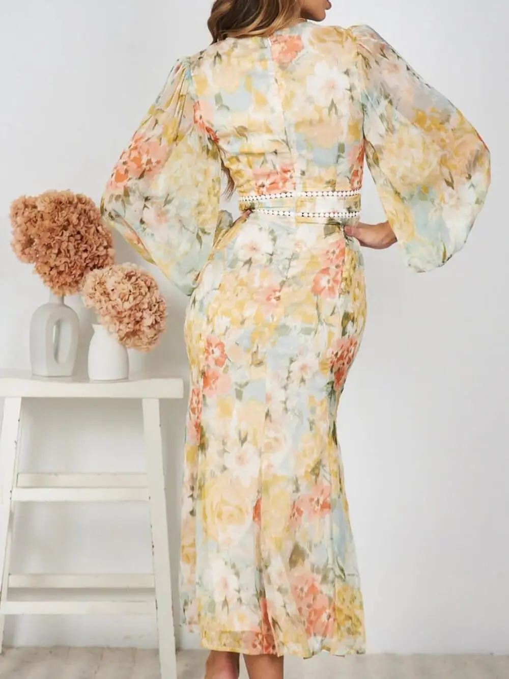 Long Tailored Tuxedo Midi Dress