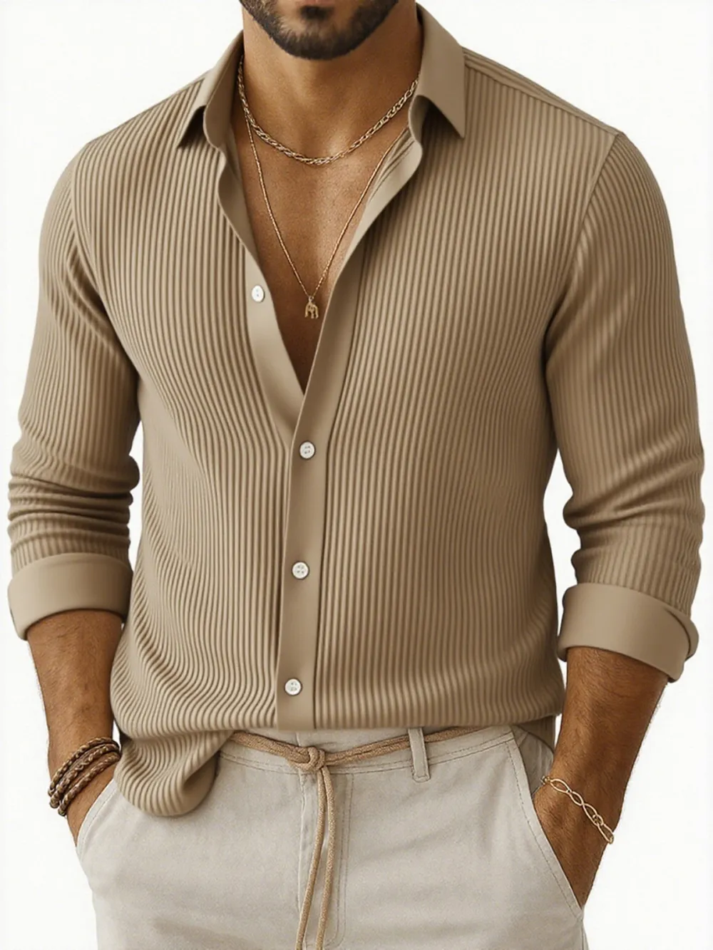 Soft Touch Long Sleeve Striped Shirt
