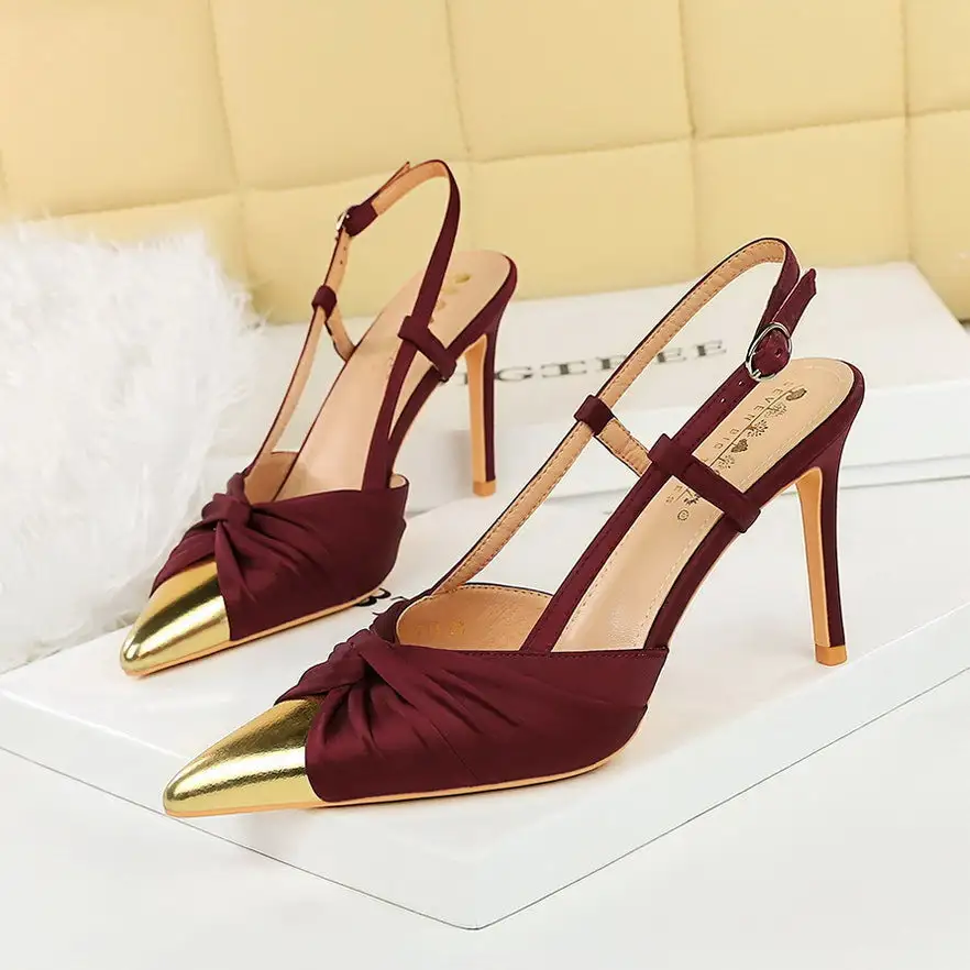 Bow Detail Pointed Toe Stiletto Heels