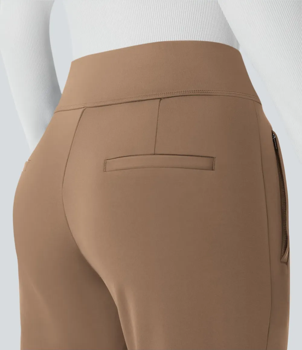  DayStretch Mid Rise Side Zipper Pocket Work Flare Pants