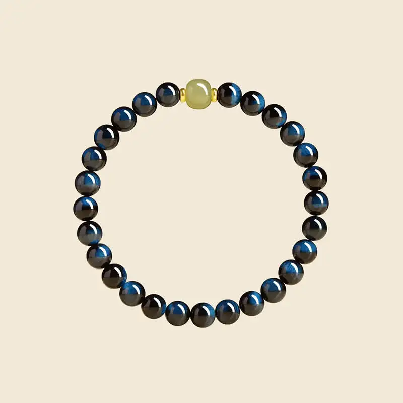 Tiger Eye Jade Round Beads Intuition Bracelet